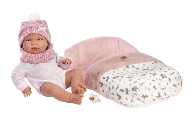Llorens 73826 NEW BORN NIÑA - muñeca bebé realista con cuerpo de vinilo completo