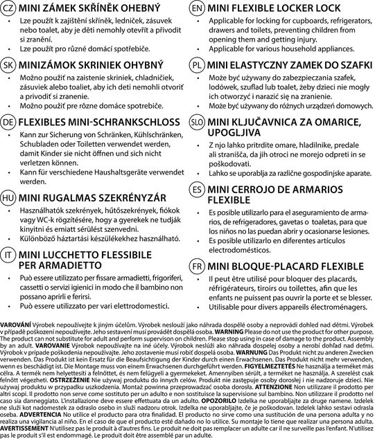 Мини катинар за шкафове гъвкав 2бр., бял
