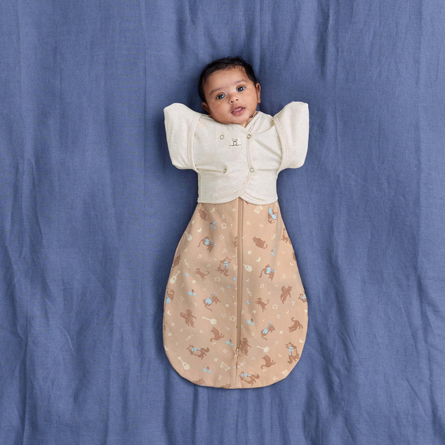 ERGOPOUCH Pucksack und Schlafsack 2-in-1 Cocoon Melody 3-6m, 6-8kg, 0,2tog