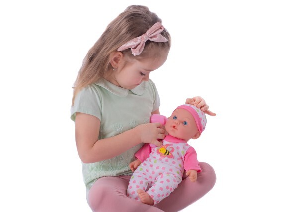 Baby kranker weicher Körper 36 cm aus Gummi mit Batteriezubehör mit Ton und Licht