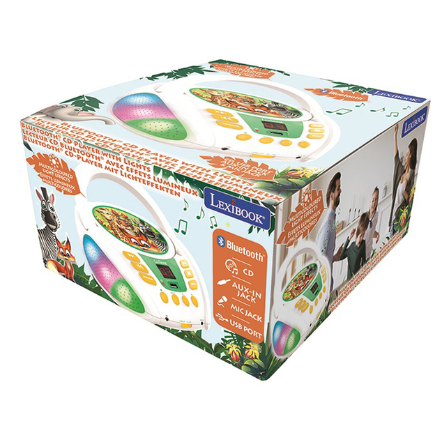 Lexibook Leuchtender Bluetooth-CD-Player Tiere
