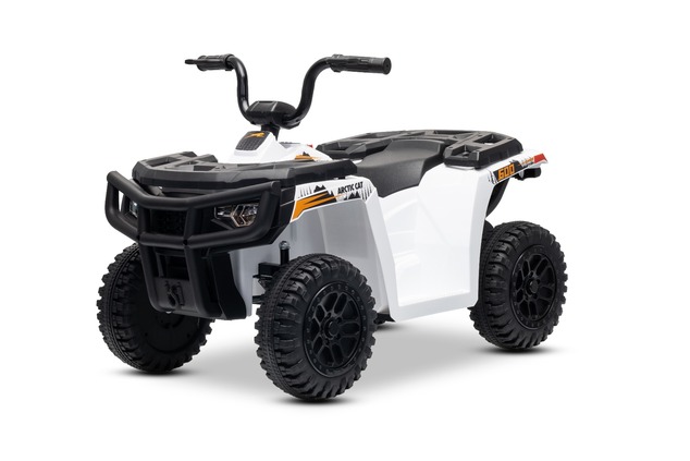 Licencovaná elektrická štvorkolka Arctic Cat 12V so zadným pohonom, biela, LED svetlá, Lít