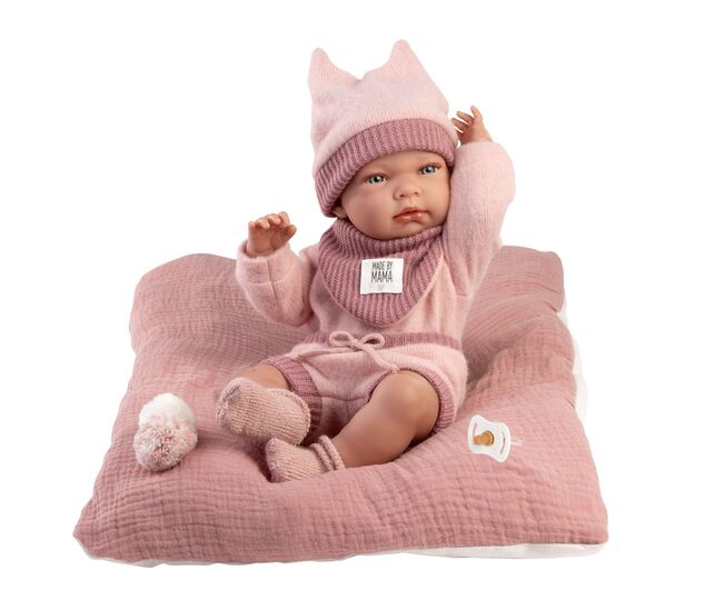 Llorens 73818 NEW BORN DIEVČATKO - realistická bábika bábätko s celovinylovým telom - 40 c