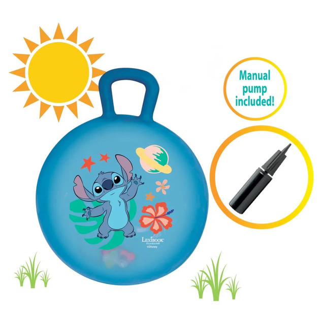 Aufblasbarer Hüpfball mit Lichteffekten 45 cm dunkelblau - Disney Stitch