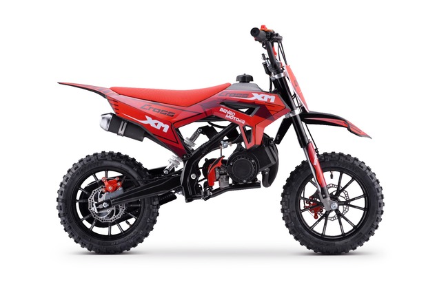 Motocicleta de gasolina para niños Beneo Motors CROSS XM roja - 50cm3