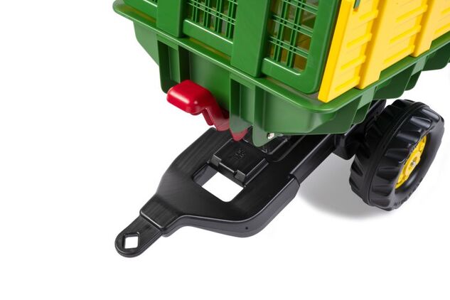 Rollytoys Vlečka na seno za traktor 1osá Hay Wagon - zelenožltá