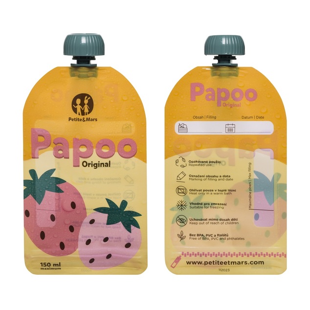 PETITE&amp;MARS Kapsička na jedlo Papoo Original - 6 ks
