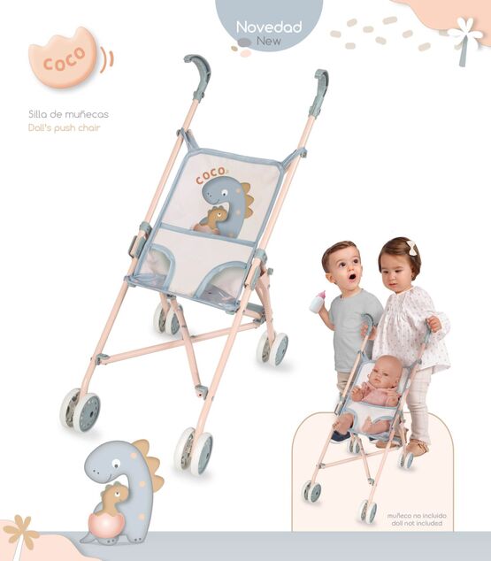 DeCuevas 90080 Faltbarer Puppenwagen für Golfschläger COCO 2024 - 56 cm