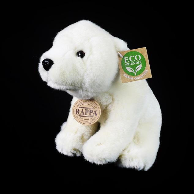 Plyšový medveď ľadový sediaci 20 cm ECO-FRIENDLY