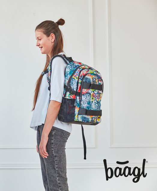BAAGL SADA 3 Skate Batman Comics: Rucksack, Federmäppchen, Tasche