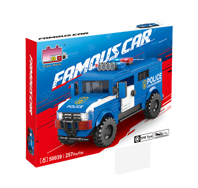 Stavebnica Auto policajné 17 cm
