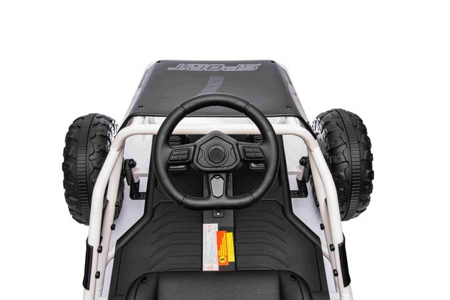 Elektrische Go-Kart SPORT-KART 24V, schwarz, EVA-Räder, Kunstledersitz, 2 x 50W Motor,