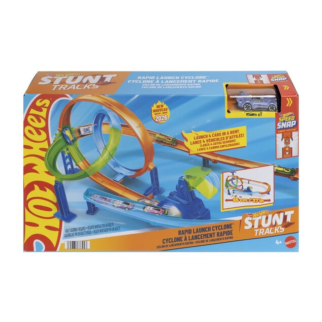 Mattel Hot Wheels Stunt Tracks Rapid Launch Cyclone