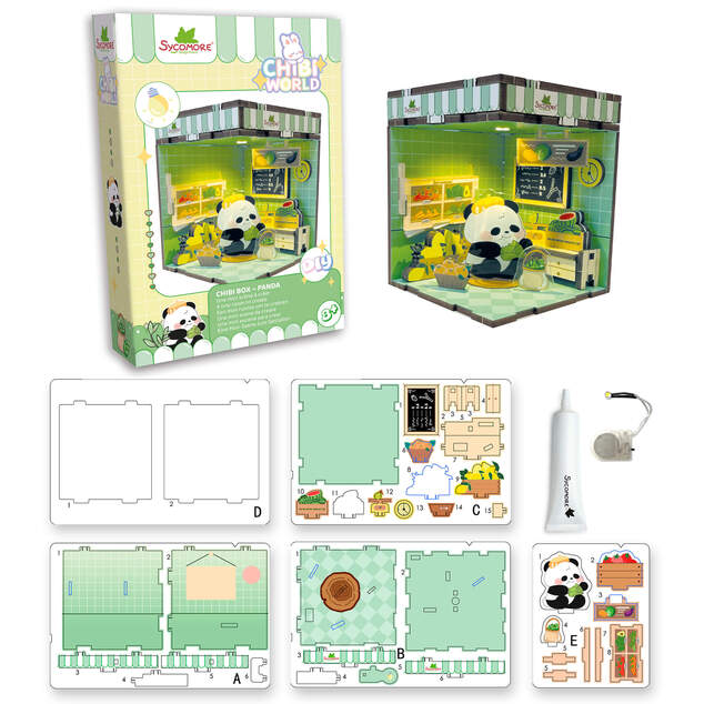 Sycomore Chibi mundo - Mini caja con panda