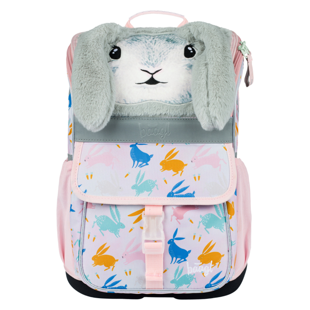 BAAGL SET 5 Zippy Bunny: cartella, astuccio, sacchetto, grembiule, portafoglio