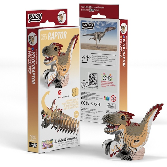 EUGY Velociraptor 3D kartonska sestavljanka