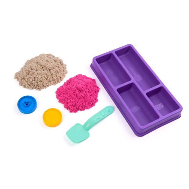 Kinetic sand tvorenie koláčikov