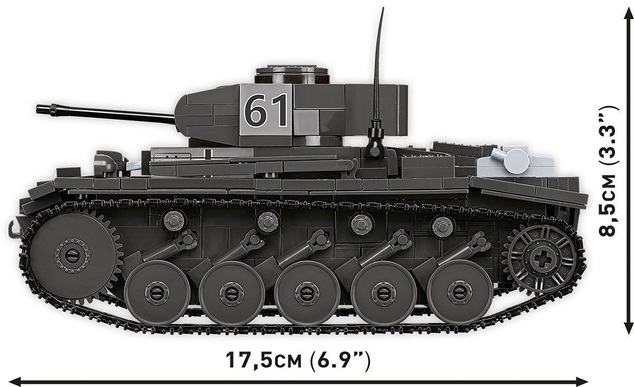 Cobi II WW Panzerkampfwagen II Ausf. F, 1:28, 813 k, 1 f