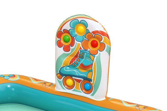 Bestway 53164 Detské nafukovacie herné centrum Retro Groove, 193 x 152 x 74 cm