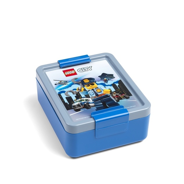 LEGO® City desiatový set (flaša a box) - modrá