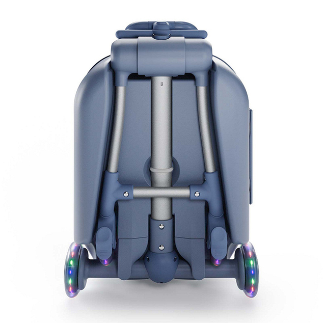 KINDERKRAFT Kufor cestovný so sedákom, nálepkami a držiakom na mobil 2v1 Cabby Blue