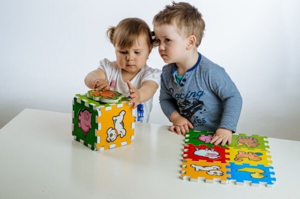 Penové puzzle Moje prvé zvieratká 15x15x1,2cm 6ks MPZ