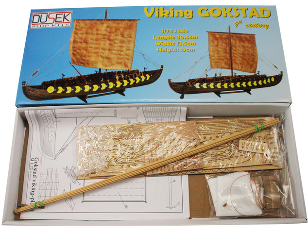 Dušok Vikingská loď Gokstad 1:72 kit