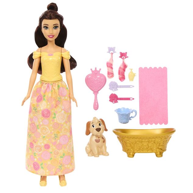 Mattel Disney Prinzessin Puppe Belle mit Hund
