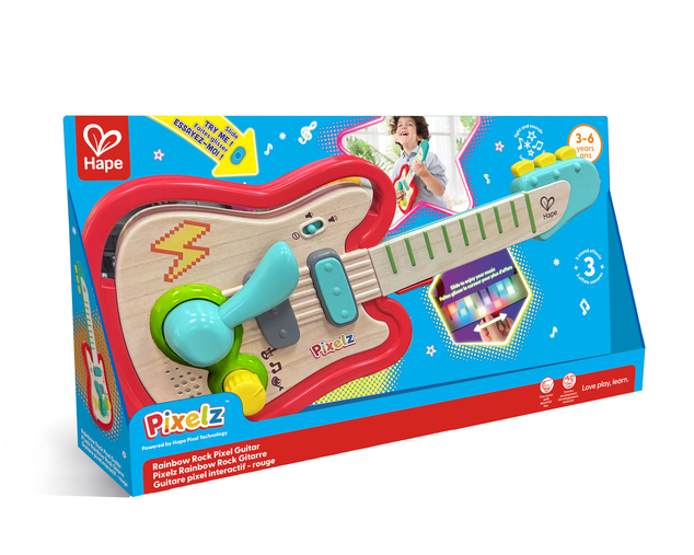 Hape Pixelz Rainbow - Guitare avec effets lumineux et sonores