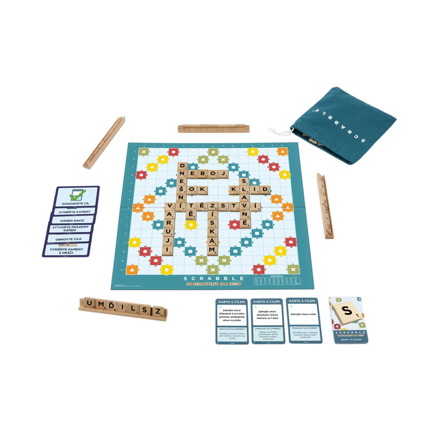 Mattel Hra Scrabble drevená edícia CZ
