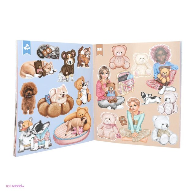 Top Model Sticker World, Kreatívny zošit so samolepkami, Candy s medvedíkom