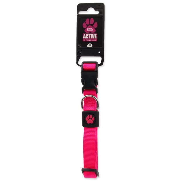 Obojok Active Dog Premium M ružový 2x34-49cm