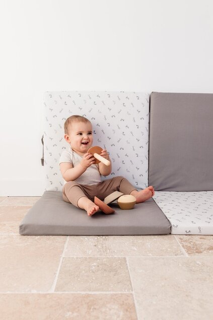 Tappetino da gioco pieghevole imbottito per bambini 3 in 1, Bunny