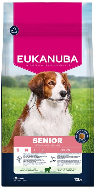 Krmivo EUKANUBA Senior Small and Medium rich in lamb 12 kg