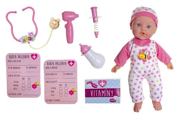Baby kranker weicher Körper 36 cm aus Gummi mit Batteriezubehör mit Ton und Licht