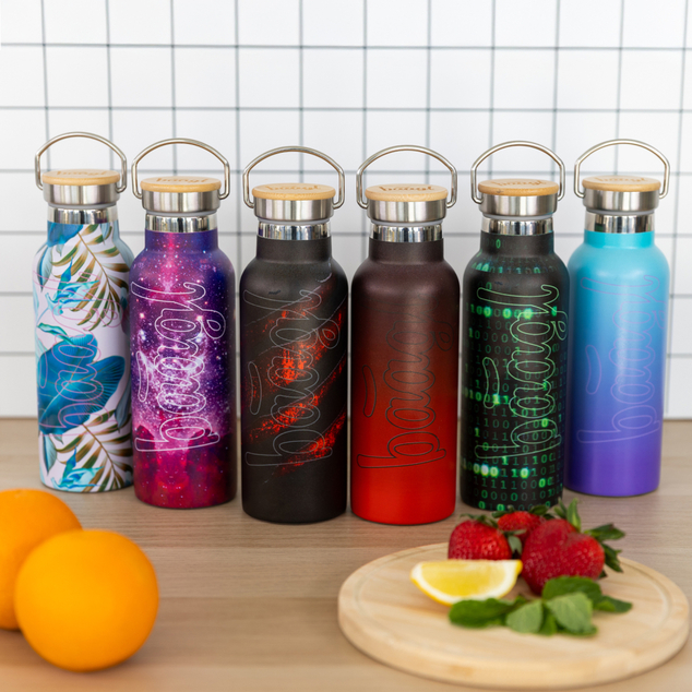 BAAGL Termofľaša s bambusovým viečkom Láva, 500 ml