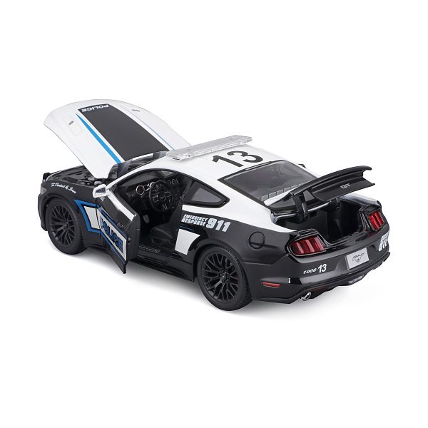 Maisto - 2015 Ford Mustang GT, čierno-biely, 1:18