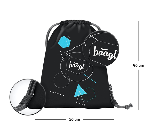 BAAGL Săculeț Grafik negru
