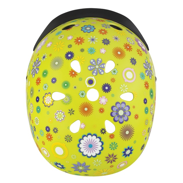 Globber Kinderhelm Elite Lime Green - Flowers XS/S (48-53 cm)