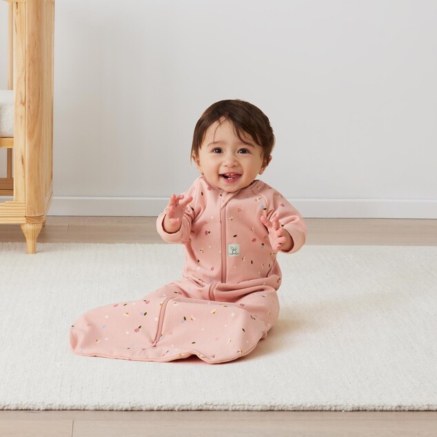 ERGOPOUCH Sacco nanna con maniche Jersey di cotone biologico Margherite 8-24 m, 8-14 kg, 1 tog