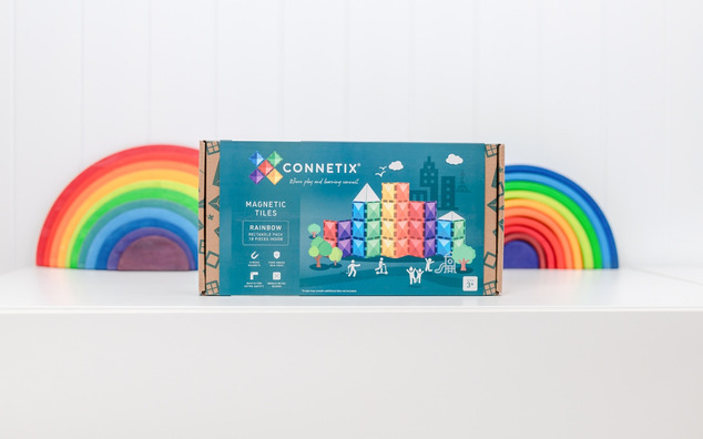CONNETIX® Rainbow Rectangle Pack 18 pc magnetická stavebnica 18 ks