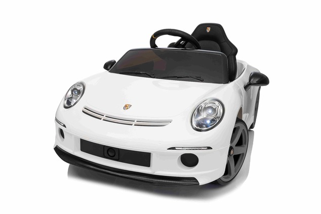Elektrické autíčko RUF GT 12V, biele, Otváracie dvere, 2.4 GHz diaľkové ovládanie, LED sve