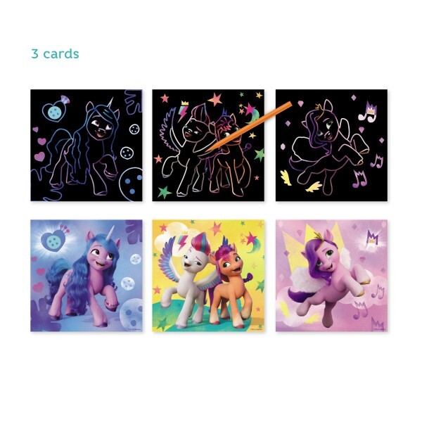 Škrabací obrázok 3ks farebný My little Pony 20x20cm
