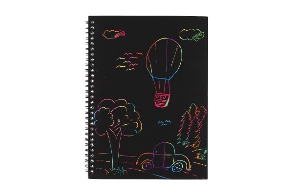 Škrabací/Vyškrabovací notes dúhový 10 listov