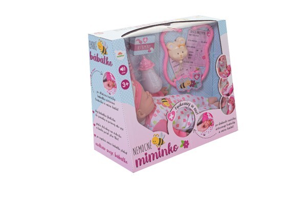 Baby kranker weicher Körper 36 cm aus Gummi mit Batteriezubehör mit Ton und Licht