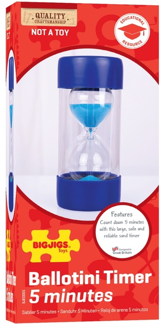 Bigjigs Toys Veľké presýpacie hodiny 5 minút