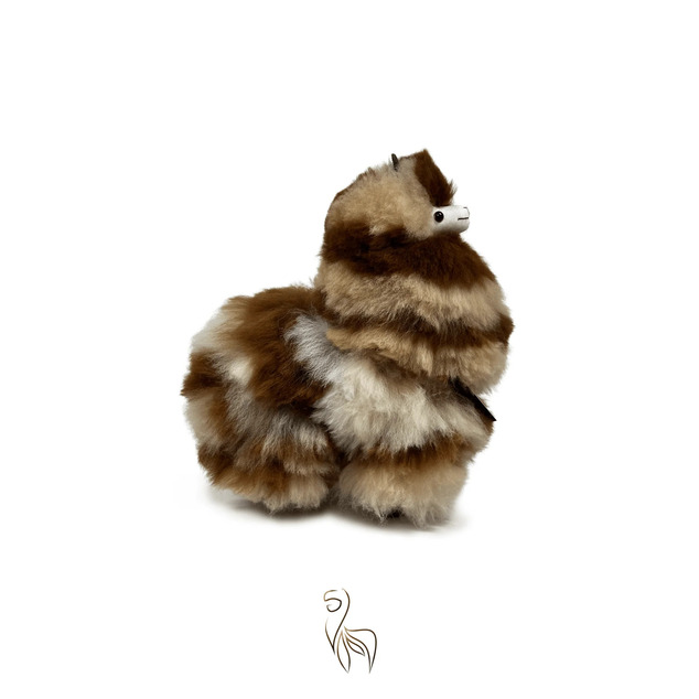 INKARI Plyšová hračka Alpaca Medium limited edition Brown Zebra 32cm