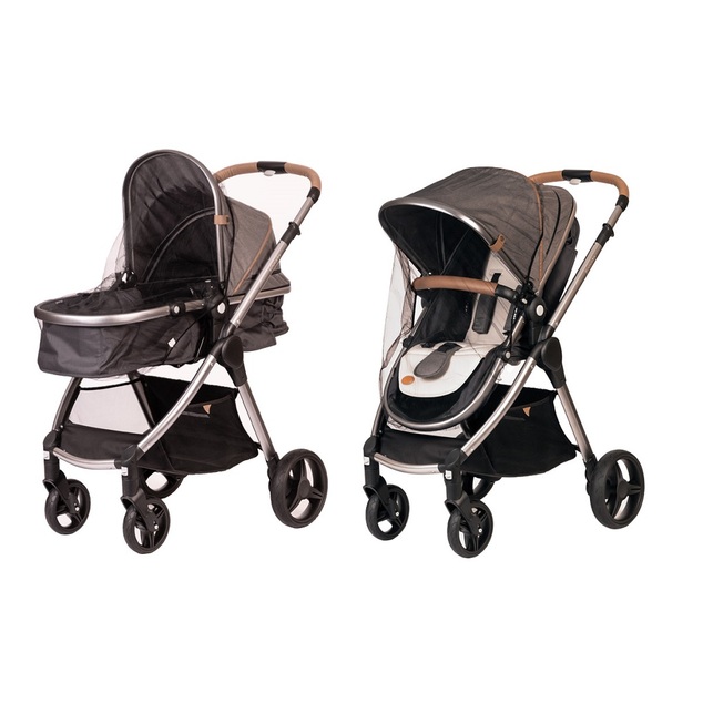 BABYONO Universelles Kinderwagennetz - Schwarz