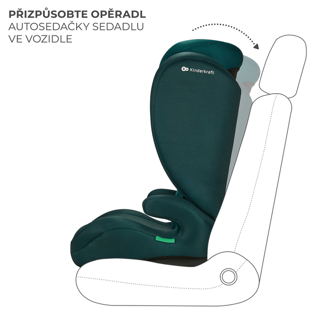 KINDERKRAFT Asiento de coche i-Spark i-Size 100-150 cm Verde