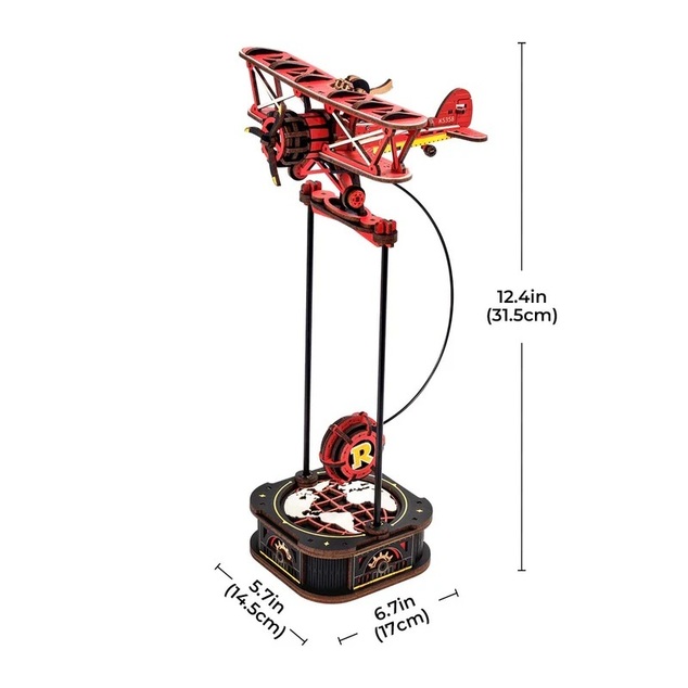 RoboTime 3D mechanická skladačka 
Dvojplošník s kyvadlom